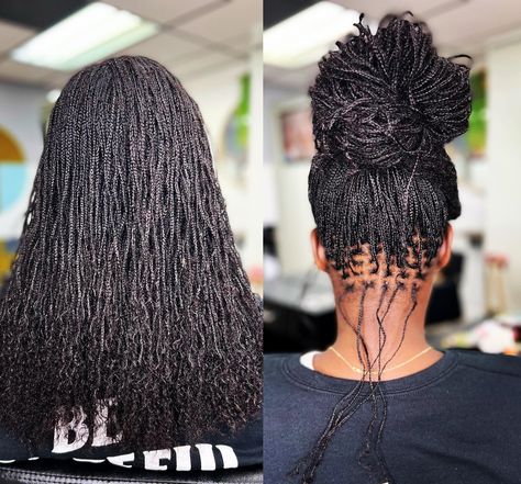 50 Iconic Braids and Modern Types of Braids for 2024 Braids With Short Sides, Microlocs Extensions, Micro Locs With Extensions, Microlocs With Extensions, Microlocs Braids, Micro Braid Hairstyles, 16th Birthday Nails, Microloc Extensions, Microlocs Journey