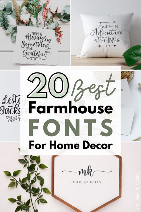 Farmhouse Fonts Alphabet, Free Farmhouse Fonts, Fonts For Signs, Farm Fonts, Cricut Sayings, Home Decor Printables, Farmhouse Fonts, Art List, Farmhouse Makeover