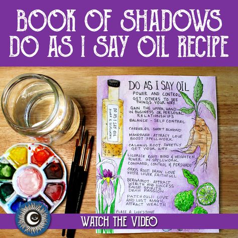 Hello my darlings. Please enjoy my latest YouTube video. In this video I create a page in my book of shadows. A recipe for Do As I Say Oil. This spell oil can be used for Power and Control and for magical workings for self control. Let’s do some magical crafting. Spell Oil Recipe, My Book Of Shadows, Museum Statues, Witch Candle, Candle Magic Spells, Spells Magic, Spell Books, Witch Candles, Most Popular Engagement Rings