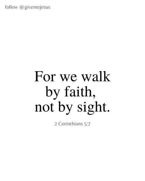 🤍 𝐆𝐨𝐝 | 𝐉𝐞𝐬𝐮𝐬 | 𝐁𝐢𝐛𝐥𝐞 𝐕𝐞𝐫𝐬𝐞𝐬 on Instagram: “Type "Amen" if you walk by faith.⁣ -⁣ 👉 Discover daily bible quotes and verses here…” Bible Verses For Faith In God, Godfidence Quotes Faith, Daily Scripture Quotes Encouragement, Incourage Devotional Bible Verses, Daily Motivation Bible Verse, Best Bible Verses For Faith, Jesus Christ Quotes Bible, Short Verses Bible, Gods Word Quotes