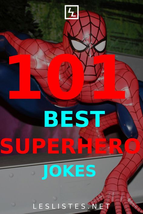 Superheroes are the symbol of the best among us. However, did you know they can be funny too? Check out the top 101 superhero jokes. #superhero #superheros Humour, Batman Jokes Hilarious, Spiderman Jokes, How To Catch Flies, Super Funny Jokes, Batman Jokes, Superhero Humor, Superhero Day, Superhero Quotes