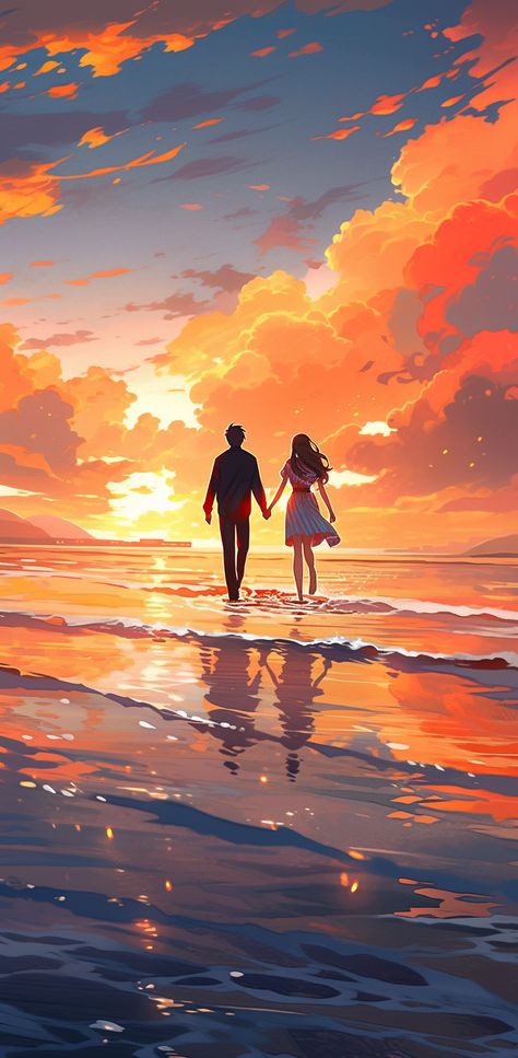 Popular artistic showcase directed by ThetaCursed, License: CC BY-NC 4.0 Couple Walking Illustration, Walking On The Beach, Couple Walking, Shadow Video, Couples Walking, Walk Together, Cross Roads, Couple Illustration, On Beach