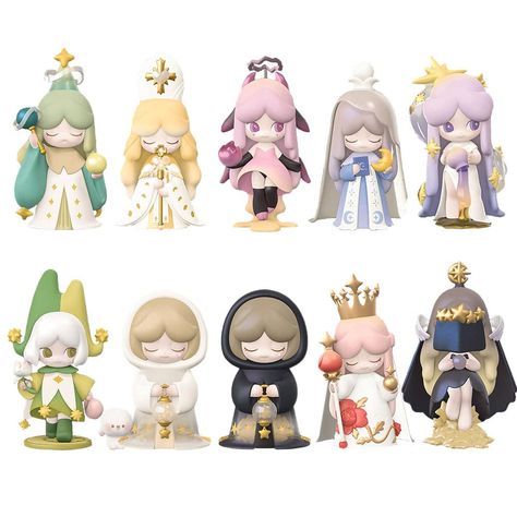 PRICES MAY VARY. 【BEEMAI】This series has 8 regular figures, 1 special color edition (The Hermit), and 1 hidden edition (Astrologer). 【About Size】The height of each kawaii figure is about 3.9 inches. All figures are hand-painted with lots of details. 【About Usage】A perfect gift for age 15+. Good for decoration at home, inside cars or in offices. A piece-of-art expressing feelings and emotions. Great for sharing with family and friends. 【About Random】NOTE: each blind box is randomly arranged. You Figurine, Kawaii, Cute Figures, Ghost Bear, Art Toys Design, Kawaii Toys, Collectible Toys, Cute Kawaii Drawings, Mascot Design