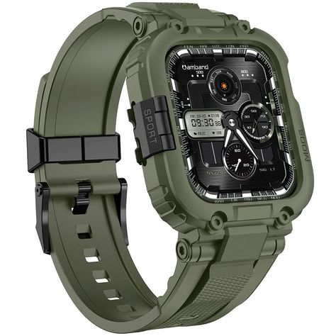 M1 Sport Series Apple Watch Case with Band sw Apple Watch Bands Mens Sports, Richard Mille Watches Men, Supraviețuire Camping, Breitling Watches Mens, Apple Smartwatch, Cool Rings For Men, Stylish Watches Men, Army Watches, Fancy Watches