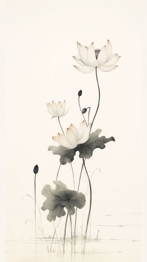 Lotus flower painting drawing sketch. | free image by rawpixel.com Lotus Texture, Lotus Sketch, Watercolour Lotus, Lotus Aesthetic, Lotus Flower Drawing, Lotus Drawing, Lotus Flower Painting, Bungalow Ideas, Watercolor Lotus