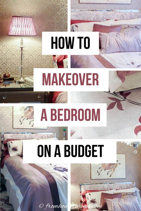 how to makeover a bedroom on a budget Low Budget Bedroom Design, How To Decorate A Bedroom On A Budget, Small Bedroom Makeover On A Budget, Easy Bedroom Makeover, Cheap Bedroom Makeover, Bedroom Makeover On A Budget, Budget Bedroom Makeover, Budget Makeover, Bedroom Decorating Tips