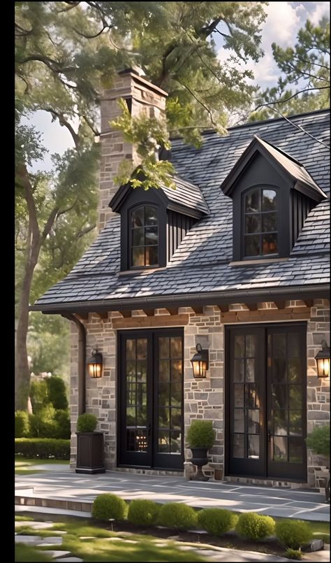 Modern English Home Exterior, German Farmhouse Exterior, Belgian House Exterior, Rustic Belgian House, British Home Exterior, Modern Stone House Exterior, Mountain Cottage Exterior, European Cottage Exterior, Modern Cottage Exterior