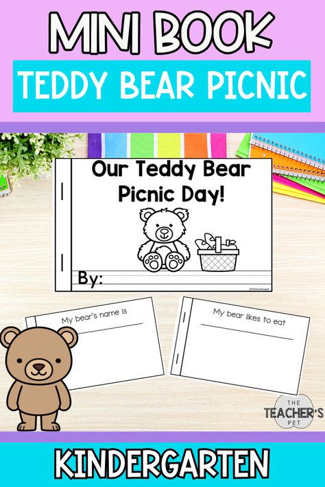 Extend the learning from your class's Teddy Bear Picnic by having your students complete this fun booklet! With fun writing prompts to complete and a space for illustrations, your students will love having a keepsake to take home after their Teddy Bear Picnic Day! Teddy Bear Day Activities, Teddy Bears Picnic Activities, Teddy Bear Picnic Activities, Daily Schedule Cards, Kindergarten Word Families, Picnic Activities, Fun Writing Prompts, Picnic Games, Teddy Bear Day