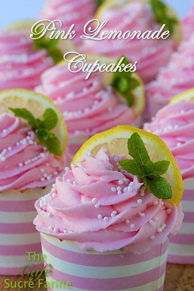 Pink Lemonade Cupcakes, Lemonade Cupcakes, Vanilla Cupcake Recipe, Torte Cupcake, Fairy Cakes, Think Food, Yummy Cupcakes, Dessert Cupcakes, Fun Cupcakes