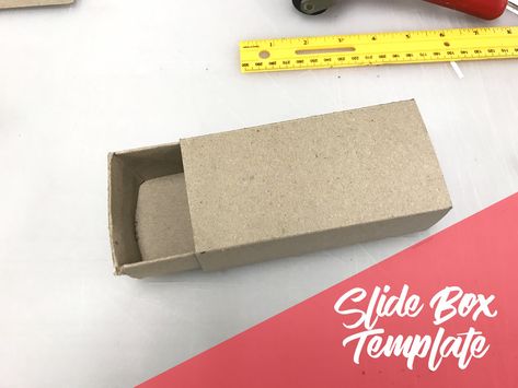 Slide Box Template — Mild Mile Slide Box Template, Diy Slides, Slide Box, Tin Whistle, Knitted Patterns, Simple Template, Kraft Boxes, Diy Origami, Templates Printable Free