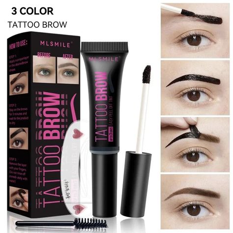 Dye Eyebrows, Types Of Eyebrows, Semi Permanent Eyebrows, Tinted Eyebrow Gel, Tattoo Cream, Brow Tattoo, Natural Eyebrow Makeup, Semi Permanente, Eyebrow Enhancer