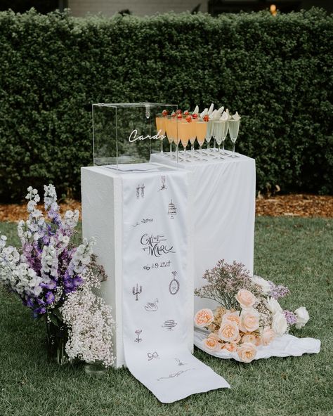 WISTERIA ROMANCE ... under the lush wisteria arch, a new ceremony spot for you to consider. ✨ With this styled shoot we wanted to show you how gorgeous this spot here at @mewburnpark is. We always suggest to use what is already there and enhance the existing natural beauty with additional ceremony flowers. So Lauren from @etc.eventstyling and myself brainstormed with @benita.tscharke.floral and our dreams of a modern romance came to life. ✨ And @lisahaymanphotofilm just captured this so perf... Drink Station Wedding, Wisteria Arch, Limoncello Spritz, Wedding Drink Station, Drink Station, Ceremony Flowers, Modern Romance, On The Menu, Wedding Mood