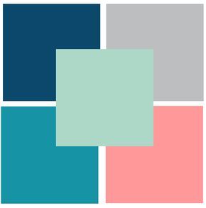 Complementary Colors: Mint Green Baby Room Colors Girl, Bathroom Colors Blue, Bead Color Combos, Boy Nursery Colors, Baby Boy Nursery Colors, Dark Blue Living Room, Baby Room Colors, Girl Nursery Themes, Baby Nursery Themes