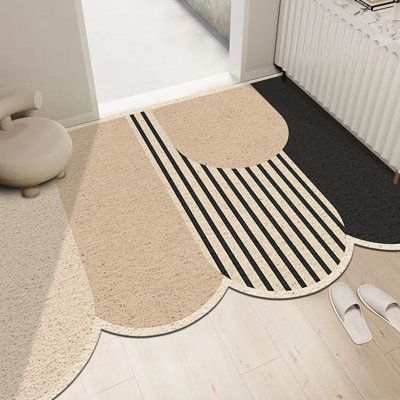 Our innovative doormat, where style meets practicality. With its sleek and elegant design, this mat not only adds a touch of sophistication to your home but also serves a vital function in protecting your floors from scratches and keeping indoor spaces clean by effectively removing dirt and debris from footwear. Latitude Run® Mat Size: 15.7" W x 23.6" L | Latitude Run® Quantrez Outdoor Doormat 23.6 H x 15.7 W in Black;brown;beige | 15.7" W x 23.6" L | Wayfair Entrance Mat Indoor, Doormat Photography, Front Door Mat Ideas, Indoor Entryway Rug, Apartment Door Decor, Front Door Rugs Indoor, Doormat Sayings, Outside Door Mats, Indoor Door Mat