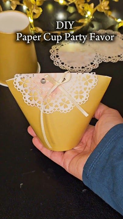 DIY Paper Cup Party Favors | Paper Cup Craft Ideas | DIY Treat Cups #shorts #diy #party Paper Cup Gift Box Party Favors, Diy Tea Party Favors, Easy Diy Party Favors, Cup Party Favors, Plastic Cup Crafts, Paper Hacks, Diy Gifts Paper, Diy Tea Party, Paper Cup Crafts