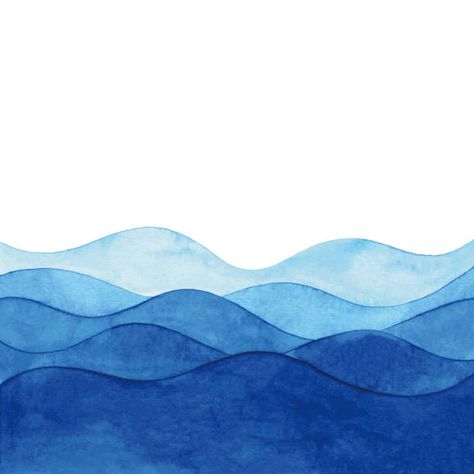 saemilee Stock Image and Video Portfolio - iStock Sea Illustration Art, Wave Art Painting, Wave Drawing, Sea Drawing, Watercolor Wave, Sea Illustration, Wave Illustration, River Painting, Wave Painting