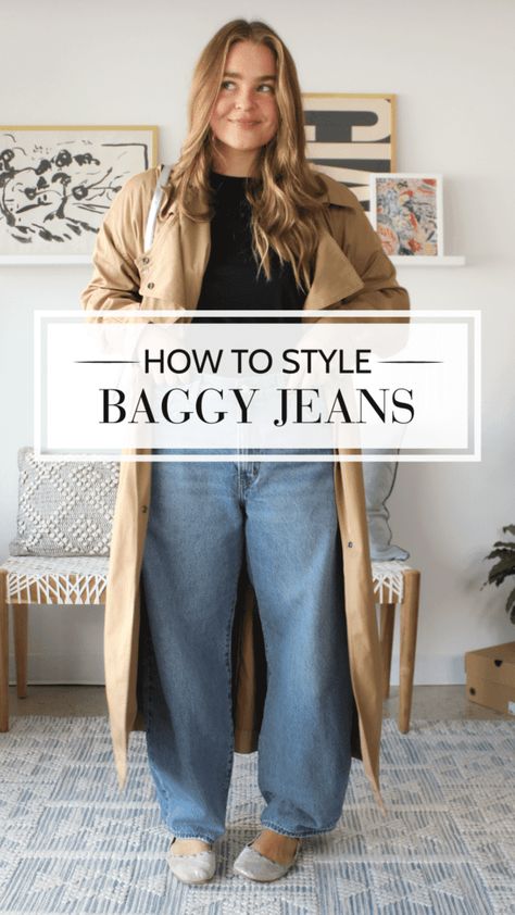 Baggy Jeans Outfit Winter, Boyfriend Jeans Outfit Winter, 90s Jeans Outfit, Outfits With Baggy Jeans, Loose Jeans Outfit, How To Style Baggy Jeans, Boyfriend Jeans Winter, Mom Jeans Outfit Winter, Straight Jeans Outfit