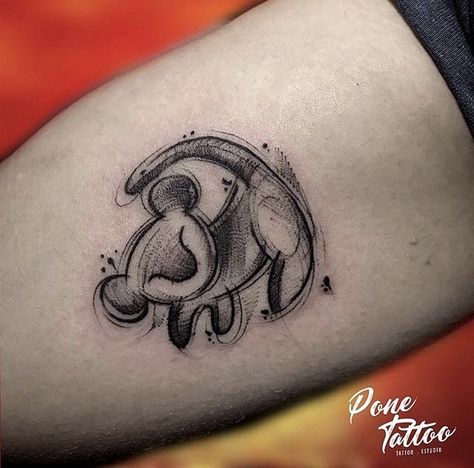 Simba Tattoo, Skull Tattoos For Men, Small Dope Tattoos, Cartoon Tattoo Ideas, Avatar Tattoo, Lion King Tattoo, Animated Shows, Minimalist Tattoo Ideas, Cartoon Tattoo