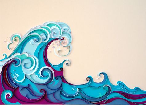 quilled-waves Quilled Roses, Neli Quilling, Paper Crafts Magazine, Paper Quilling Cards, Quilling 3d, 3d Quilling, Quilling Paper Craft, Paper Quilling Designs, Quilling Patterns