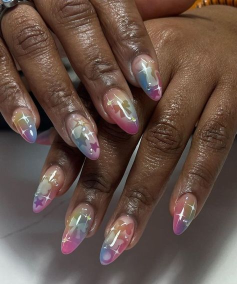 Cute Black Nails Ideas Almond, Y2k Summer Nails, Nails On Black Women, Nails Nyc, Slay Nails, Coachella Nails, Artsy Nails, Japan Nail, Nyc Spring