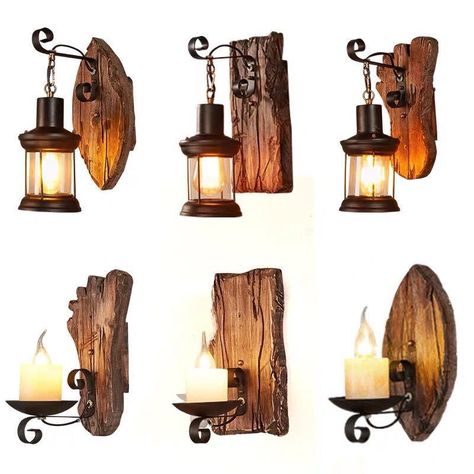 Wood Wall Lamp, Loft Bar, Kitchen Loft, Wood Wall Lamps, Industrial Style Home, Industrial Wall Lamp, Wall Lights Living Room, Metal Wall Lamp, Industrial Wood