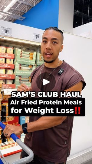 268K views · 6.1K reactions | If you have an air fryer and you’re on a weight loss journey, these are must grabs from Sam’s Club👊🏾

These foods are all high in protein, simple to make, and taste incredible in the air fryer! 

Comment the word “PROTEIN” if you want me to send over my Sam’s Club protein grocery list for your next grocery haul‼️
 #airfry #airfryer #protein #highprotein #macrofriendly #fitness #fitnesstips #nutrition #mealprep #grocery #grocerystore #abs #loseweight #weightloss #samsclub | Trent Harrison Sams Club Meal Prep Ideas, Air Fryer High Protein Recipes, Sams Club Shopping List, Protein Grocery List, Trent Harrison, Sams Club Shopping, Johnny Hadac, Meal Prep Grocery List, High Protein Foods List