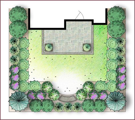 Symmetrical Landscape Design, Formal Landscape Design, Formal Garden Design, Landscape Details, Garden Hedges, Backyard Plan, Landscaping Tools, Planting Plan, Garden Drawing