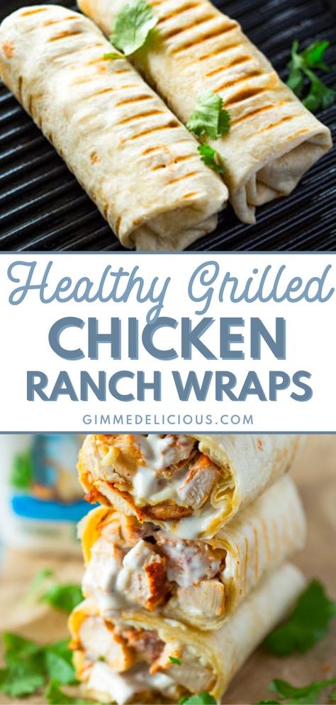 Chicken Ranch Wraps, Ranch Wraps, Healthy Low Fat Recipes, Healthy Grilled, Chicken Ranch, Healthy Food Menu, Healthy Food Guide, No Carb Recipes, Healthy Food Facts