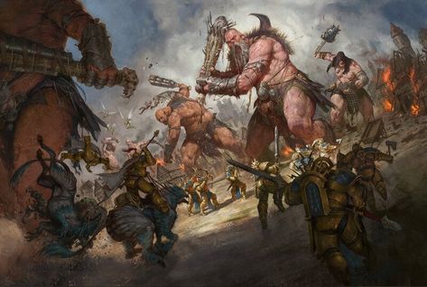 Bible Meaning, Battle Scene, Fantasy Battle, Fiction Idea, Age Of Sigmar, 다크 판타지, Scene Art, Warhammer Art, Fantasy Concept Art