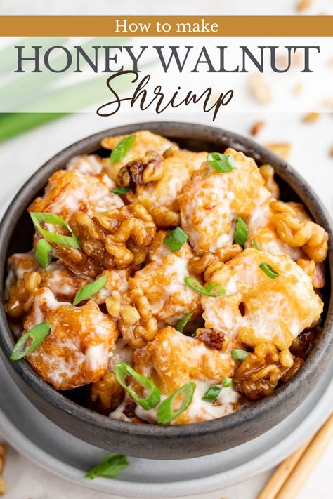 Honey Walnut Shrimp Crunchy Shrimp, Healthy And Tasty Recipes, Asian Salads, Glazed Walnuts, Local Recipes, Creamy Honey, Walnut Sauce, Scallop Dishes, Stay At Home Chef