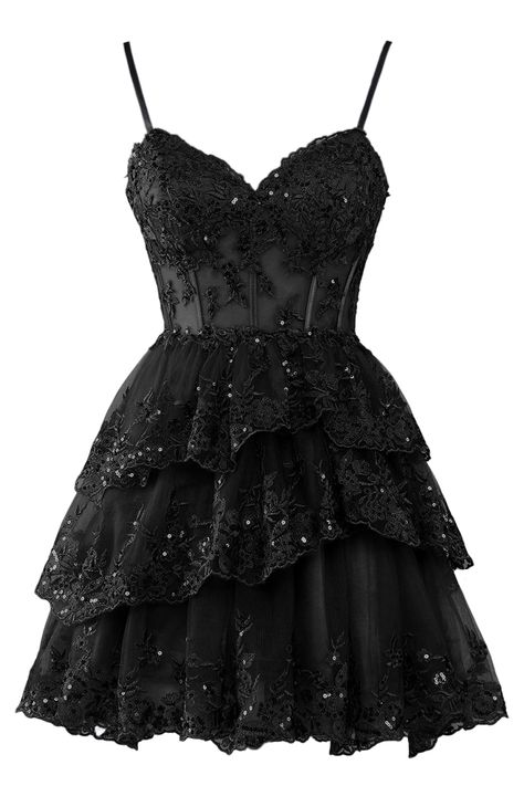 Black Masquerade Dress Short, Short Black Reception Dress, Mascarade Party Outfit Dresses, Cocktail Dress For Prom, Short Black Prom Dress, Home Coming Dresses, Short Prom Dresses For Teens, Applique Corset, Corset Dress Short