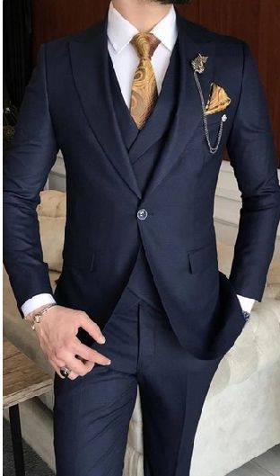 Prom Suits For Men Blue, Navy Wedding Suit Groom, Men Blue Suit, Blue Wedding Suit Groom, Navy Blue 3 Piece Suit, Beach Wedding Suit, Dark Navy Blue Suit, Three Piece Suit Wedding, Midnight Blue Suit