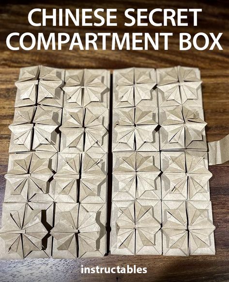 xX_christopher_Xx shares how to fold a Chinese secret compartment box with 15 hidden compartments. #Instructables #papercraft #toy #origami #secret Origami Jewelry Box Diy, Secret Box Ideas, Creative Box Ideas, Secret Box Diy, How To Make A Box, Puzzle Box Design, Origami Jewelry Box, Origami Box Instructions, Secret Garden Art