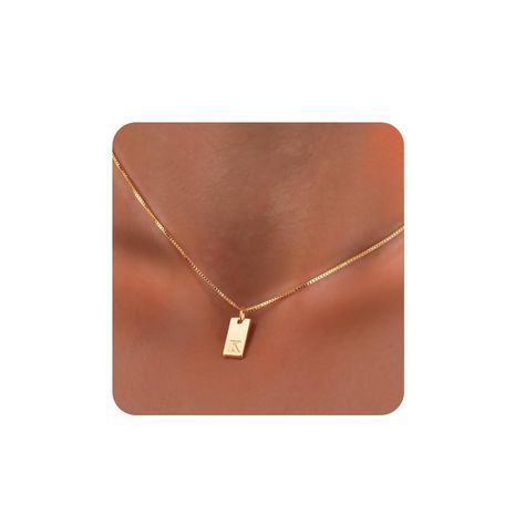 PRICES MAY VARY. Material: Brass With 14k Gold Plated. Nickel-Free, Lead-Free, Cadmium-Free And Hypoallergenic. Size: Size of The Gold Plated Initial Necklaces is 14"+2" Extension, Perfect Dainty Necklaces For Women Wear. Safe To Wear:Chic Pendant Comes In Gold-Plated Brass, Lead-Free & Nickel Free . The Polished Gold Waterdrop Necklace Is A Dainty And Simple Necklace For Daily Wear. Perfect Gift:This Chic A-Z Letter Necklace is A Great Gift for Your Family Or Beloved One As a Birthday And Festi Alphabet Pendant, Alphabet Necklace, Dainty Necklaces, Initial Necklaces, Necklace Trendy, Necklaces For Women, Letter Necklace, Simple Necklace, Dainty Necklace