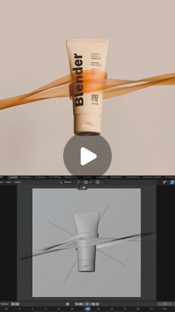 Meet Vekariya on Instagram: "Behind the scenes of my latest 3D product animation for a cosmetic cream! Created with Blender 4.0  Stay tuned for more creative updates and stunning visuals! . . #blender3d #blender #cgi #b3d #productanimation #behindthescenes #cosmetics #3dart #productvisualization" Blender Product Photography, Cream Photography Cosmetic, Blender Animation Tutorials, Cosmetics Animation, 3d Art Blender, 3d Product Visualization, Blender Product Design, Blender 3d Animation, Blender Design