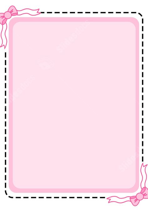 Cute Brochure, Nail Info, Message Template, Cute Border, Pink Pages, Border Background, Pink Cartoon, Cute Borders, Docs Templates