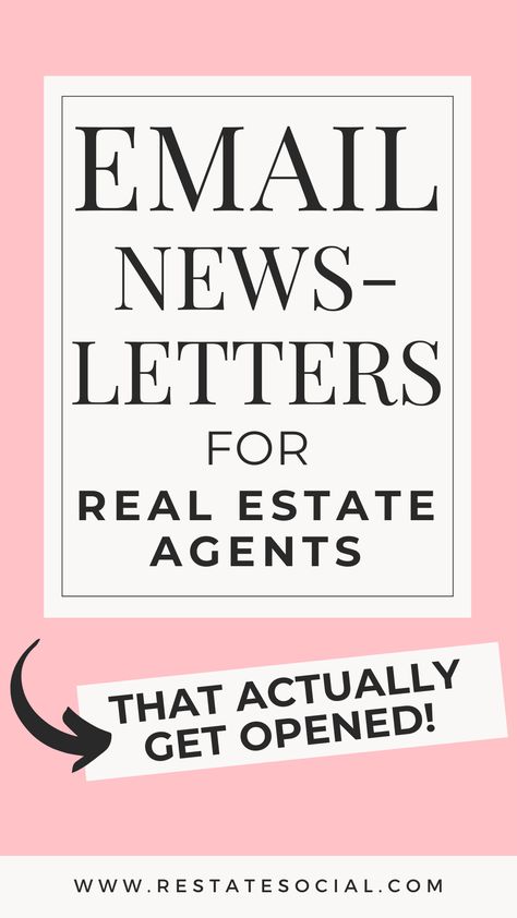 Email Name Ideas, Real Estate Email Marketing, Newsletter Content Ideas, Realtor Newsletter, Email Newsletter Inspiration, Newsletter Examples, Real Estate Agent Branding, Real Estate Marketing Strategy, Newsletter Ideas