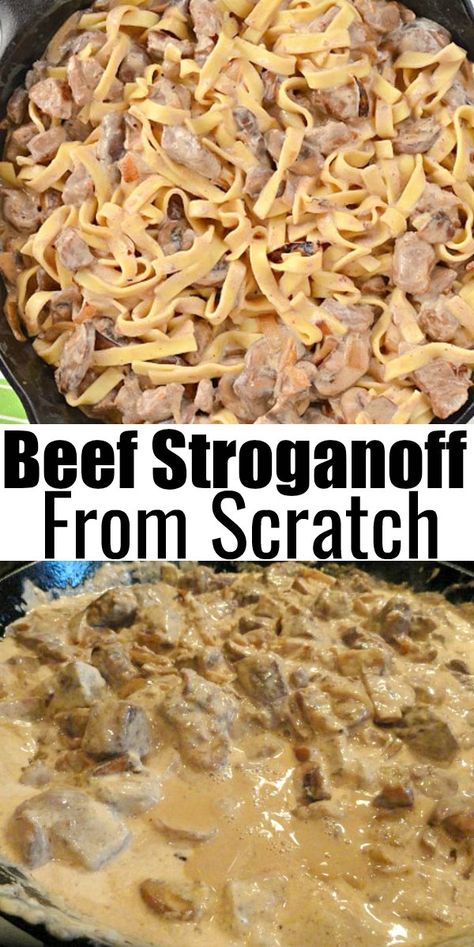 Stroganoff Sauce Recipe, Beef Stroganoff Sauce, Steak Stroganoff, Homemade Beef Stroganoff, Best Beef Stroganoff, Beef Stroganoff Recipe, Sirloin Steak, Stroganoff Recipe, Homemade Beef