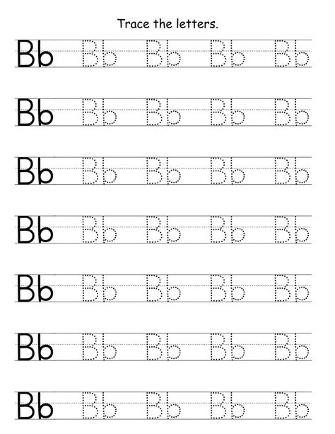 Alphabet Tracing Printables, Tracing Alphabet Letters, Tracing Letters Preschool, Letter Tracing Printables, Alphabet Writing Worksheets, Free Printable Alphabet Worksheets, Letter B Worksheets, Tracing Alphabet, Letters Worksheets