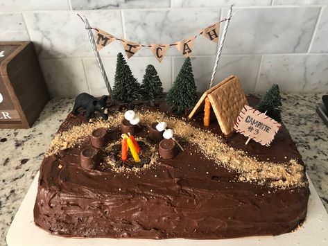 Camping Birthday Cake, Cub Scout Cake, Happy Camper Birthday Party, Camping Theme Birthday Party, Camping Cakes, Camping Theme Birthday, Camping Theme Party, Retired Teacher, Camping Birthday Party