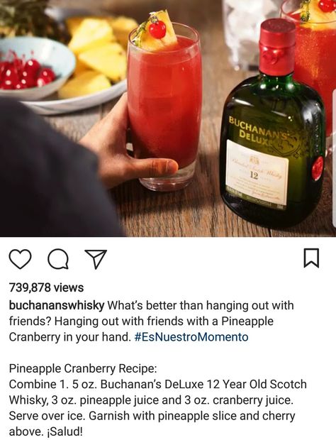 Buchanan Drinks, Buchanan Whiskey, Mix Drinks, Friends Hanging Out, Drinks Bar, Cranberry Recipes, Club Soda, Alcohol Drink Recipes, Block Party