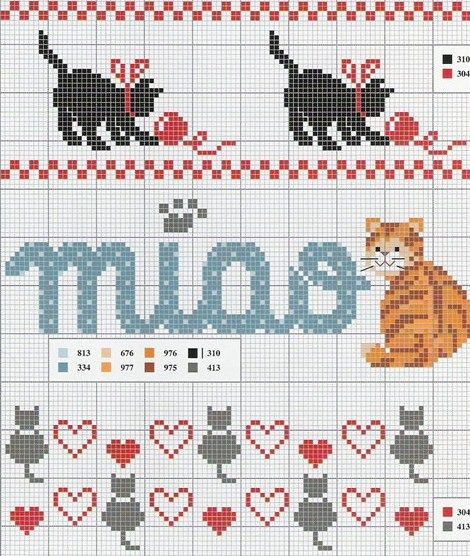 Cat Cross Stitches, Cat Cross Stitch Pattern, Baby Cross, Mini Cross Stitch, Cat Cross Stitch, Cross Stitch Baby, Cross Stitch Patterns Free, Crochet Cat, Blanket Designs