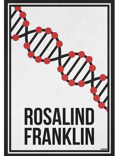 ROSALIND FRANKLIN - Women in Science Wall Art | Sticker Rosalind Franklin, Physics Humor, Women In Science, Science Stories, Science Stickers, Women Scientists, Minimal Poster, Poster Series, Nail Fungus