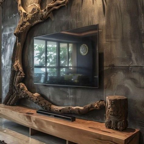 Tv Unit Design idea ✨️ #tvunitdesigns #tvunit #tvunitdesign #Interiors #homedesignsdworld #tvunit #explorepost #explorepage #explore #fypシ゚viralシ2024fyp #gurupurnima #kitchengadgets #postivethoughts #celebrityoutfit #bhindifry Rustic Tv Unit, Tv Wall Decor Ideas, Hide Cords, Tv Cabinet Design, Earthy Home, Tv Wall Decor, Tv Wall Design, Tv Unit Design, Wall Decor Ideas