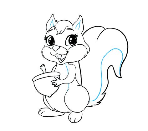 How to Draw a Cartoon Squirrel in a Few Easy Steps | Easy Drawing Guides Squirell Drawing Cartoon, How To Draw Squirrels, Cartoon Squirrel Drawing, Cute Squirell, Squirrel Drawing Easy, Cute Squirrel Drawing, Cute Squirrel Cartoon, Squirrel Sketch, Nuts Logo