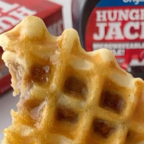 Hungry Jack on Instagram: "Sausage waffle on a stick! To make these, just prepare Hungry Jack mix according to package directions for waffles, skewer some warm and fully cooked sausages, dip in the batter and cook in a preheated waffle maker! Easy and quick, sure to delight!" Sausage Waffle Pops, Sausage On A Stick Recipes, Sausage Waffles On A Stick, Waffle Sausage On A Stick, Hungry Jack Recipes, Waffle With Pancake Mix Recipes, Hungry Jack Pancake Mix Recipes, Pancake Mix Waffles, Waffle Recipe With Pancake Mix Breakfast