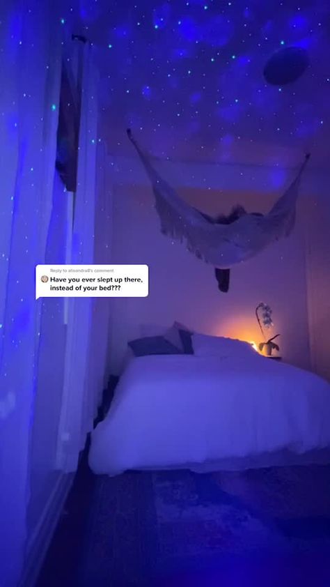 Paige(@paigedeas) on TikTok: Reply to @alisondra8 hammock sleeps hit different #nightroutine #hammocktricks Cool Room Designs, Home Decor Wallpaper, Bed In Closet Ideas, Diy Room Decor For Teens, Room Decor Aesthetic, Neon Room, Bedroom Decor For Teen Girls, Cute Diy Room Decor, Dekorasi Kamar Tidur