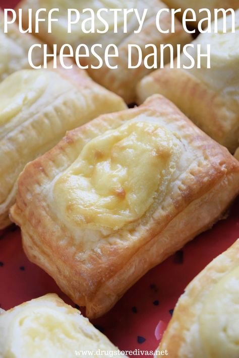 Puff Pastry Cream Cheese Danish Recipe | Drugstore Divas Puff Pastry Dessert Recipes, Danish Recipe Puff Pastry, Pastry Dessert Recipes, Puff Pastry Cream, Recipes Using Puff Pastry, Puff Pastry Dessert, Cream Cheese Puffs, Cream Cheese Danish Recipe, Puff Pastry Recipes Dessert