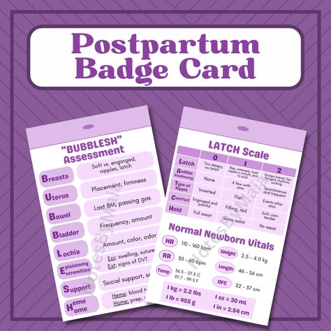 Mother Baby Nursing School, Postpartum Assessment, Purple Printable, Postpartum Nurse, Postpartum Nursing, Ob Nurse, Labor Delivery Nursing, Passing Gas, Mother Baby Nurse