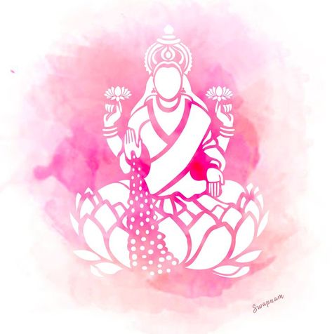 Lakshmi Mata... Lakshmi Mata, Maa Lakshmi, Ganesha Drawing, Flower Graphic Design, Lakshmi Images, Funny Iphone Wallpaper, Free Hand Rangoli Design, Vedic Art, Art And Craft Videos